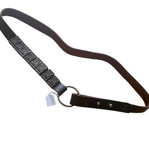 ECHTES LEDER Vintage Leather Ornate Metal Belt 36